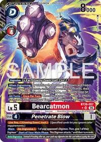 Bearcatmon // Penetrate Blow (Alternate Art) - Timeless Bonds - Digimon Card Game card
