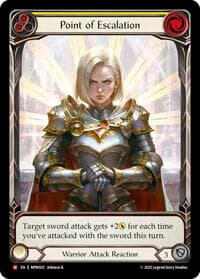 Point of Escalation (Extended Art) - Mastery Pack Warrior - Flesh and Blood TCG card