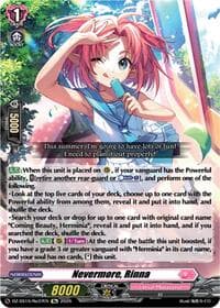 Nevermore, Rinna - DZ-SS15: The Legendary Vanguards - Cardfight Vanguard card