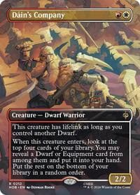 Dain's Company (Borderless) - The Hobbit - Magic: The Gathering card