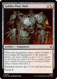 Goblin Plate Mail - The Hobbit - Magic: The Gathering card