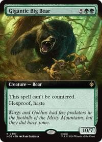 Gigantic Big Bear (Extended Art) - The Hobbit - Magic: The Gathering card