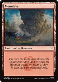 Mountain (0192) - The Hobbit - Magic: The Gathering card