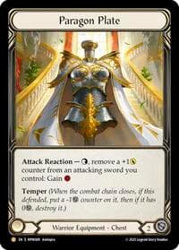 Paragon Plate - Mastery Pack Warrior - Flesh and Blood TCG card
