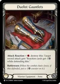 Duelist Gauntlets - Mastery Pack Warrior - Flesh and Blood TCG card