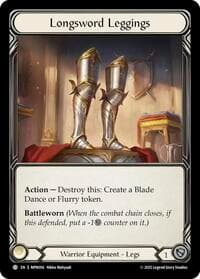 Longsword Leggings - Mastery Pack Warrior - Flesh and Blood TCG card