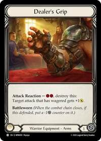 Dealer's Grip - Mastery Pack Warrior - Flesh and Blood TCG card