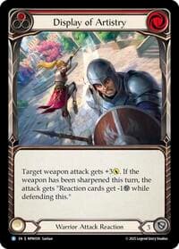 Display of Artistry (Red) - Mastery Pack Warrior - Flesh and Blood TCG card