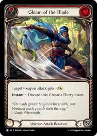 Gleam of the Blade (Red) - Mastery Pack Warrior - Flesh and Blood TCG card