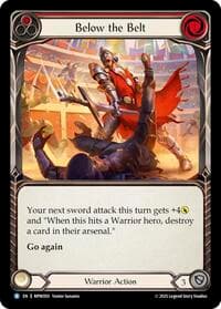 Below the Belt (Red) - Mastery Pack Warrior - Flesh and Blood TCG card