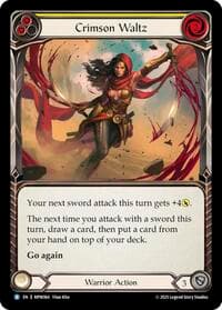 Crimson Waltz (Yellow) - Mastery Pack Warrior - Flesh and Blood TCG card