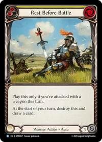 Rest Before Battle (Yellow) - Mastery Pack Warrior - Flesh and Blood TCG card