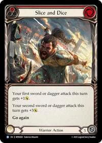 Slice and Dice (Red) - Mastery Pack Warrior - Flesh and Blood TCG card