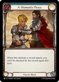 A Moment's Peace (Blue) - Mastery Pack Warrior - Flesh and Blood TCG card