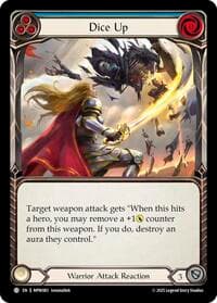 Dice Up (Blue) - Mastery Pack Warrior - Flesh and Blood TCG card