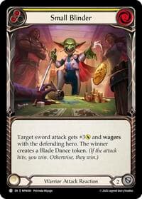 Small Blinder (Yellow) - Mastery Pack Warrior - Flesh and Blood TCG card