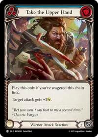 Take the Upper Hand (Blue) - Mastery Pack Warrior - Flesh and Blood TCG card