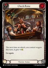 Check-Raise (Red) - Mastery Pack Warrior - Flesh and Blood TCG card