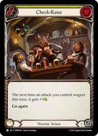 Check-Raise (Yellow) - Mastery Pack Warrior - Flesh and Blood TCG card