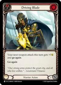 Driving Blade (Red) - Mastery Pack Warrior - Flesh and Blood TCG card