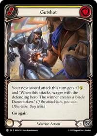 Gutshot (Yellow) - Mastery Pack Warrior - Flesh and Blood TCG card