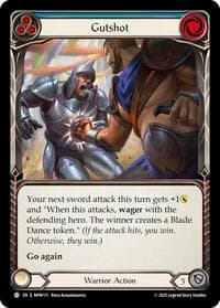 Gutshot (Blue) - Mastery Pack Warrior - Flesh and Blood TCG card