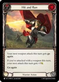 Hit and Run (Red) - Mastery Pack Warrior - Flesh and Blood TCG card