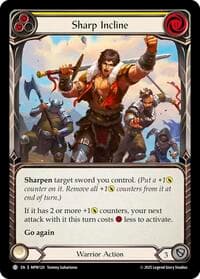 Sharp Incline (Yellow) - Mastery Pack Warrior - Flesh and Blood TCG card