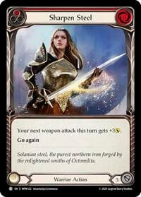 Sharpen Steel (Red) - Mastery Pack Warrior - Flesh and Blood TCG card