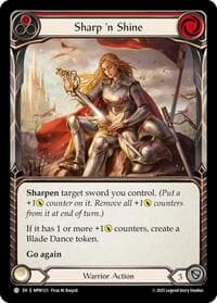 Sharp 'n Shine (Red) - Mastery Pack Warrior - Flesh and Blood TCG card
