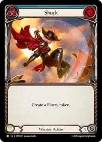 Shuck (Blue) - Mastery Pack Warrior - Flesh and Blood TCG card