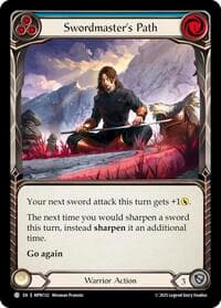 Swordmaster's Path (Blue) - Mastery Pack Warrior - Flesh and Blood TCG card