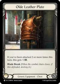 Olde Leather Plate - Mastery Pack Warrior - Flesh and Blood TCG card