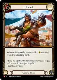 Thwart (Yellow) - Mastery Pack Warrior - Flesh and Blood TCG card