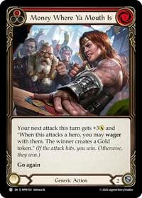 Money Where Ya Mouth Is (Red) - Mastery Pack Warrior - Flesh and Blood TCG card