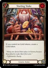 Starting Stake (Yellow) - Mastery Pack Warrior - Flesh and Blood TCG card
