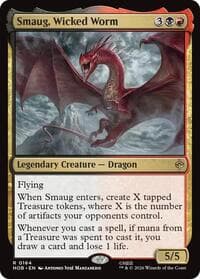 Smaug, Wicked Worm - The Hobbit - Magic: The Gathering card