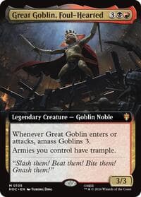 Great Goblin, Foul-Hearted (Extended Art) - The Hobbit: Eternal-Legal - Magic: The Gathering card
