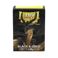 Dragon Shield Dual Matte Standard Sleeves - Black & Gold (100-Pack) - Dragon Shield Card Sleeves - Card Sleeves card