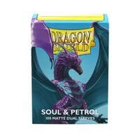 Dragon Shield Dual Matte Standard Sleeves - Soul & Petrol (100 Pack) - Dragon Shield Card Sleeves - Card Sleeves card