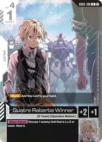Quatre Raberba Winner (Event Pack 02) - Gundam Promotional Cards - Gundam Card Game card