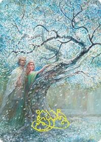 Flowering of the White Tree Art Card (Gold-Stamped Signature) - Art Series: The Hobbit - Magic: The Gathering card