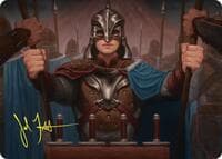 Bard's Attendant Art Card (Gold-Stamped Signature) - Art Series: The Hobbit - Magic: The Gathering card