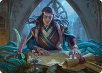 Elrond, Moon-Reader Art Card - Art Series: The Hobbit - Magic: The Gathering card