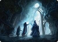 Uncover the Moon-Letters Art Card - Art Series: The Hobbit - Magic: The Gathering card