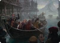 Uneasy Partings Art Card - Art Series: The Hobbit - Magic: The Gathering card