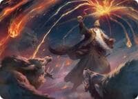 Gandalf, Shadow's Foe Art Card - Art Series: The Hobbit - Magic: The Gathering card