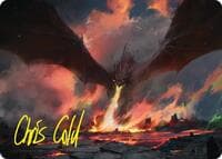 Smaug, the Great Calamity Art Card (Gold-Stamped Signature) - Art Series: The Hobbit - Magic: The Gathering card