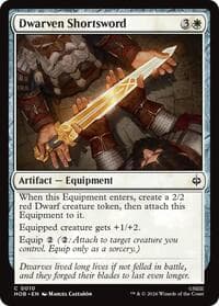 Dwarven Shortsword - The Hobbit - Magic: The Gathering card