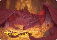 Smaug the Magnificent Art Card (Gold-Stamped Signature) - Art Series: The Hobbit - Magic: The Gathering card